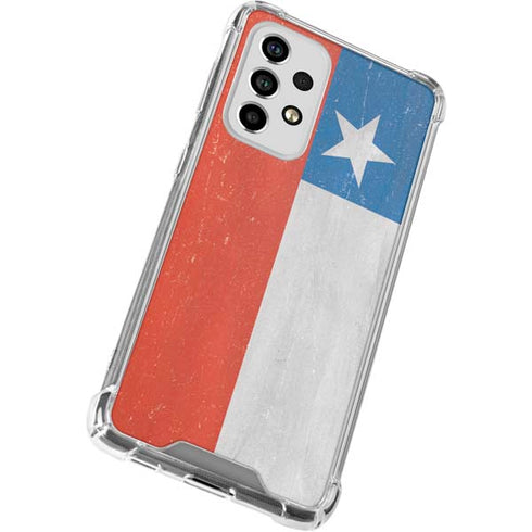 Chile Flag Distressed Galaxy A53 5G Clear Case
